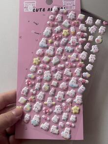 泡沫贴纸，卡通动物泡泡贴纸，3D手机壳装饰贴纸 - 彩色 - 查看 13