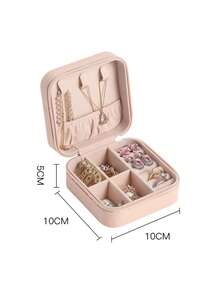 1 pieza Joyero de cuero PU multicapa, organizador de joyas para mujeres/niñas con cerradura decorativa, caja de almacenamiento de joyas de gran capacidad y lujo para aretes, anillos, relojes, collares y pulseras, caja de joyas antioxidante con diseño multicapa para exhibir anillos, aretes y collares - Multicolor - Ver 10