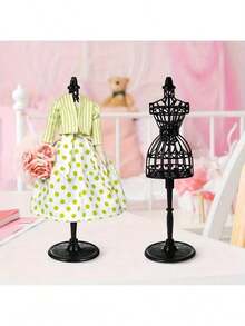 1pc Mini Human Body Model, Suitable For Displaying Clothing, Costumes, Can Be Used As Human Model, Doll Model, Clothing Display Stand - Black - View 6