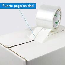 BOMEI PACK Cinta de Embalaje Transparente Cinta de Embalaje Industrial para Embalaje de Envíos Sellado de Mudanzas 1.8Mil 3 pulgadas x 110 yardas por rollo - 3pulgadas - Ver 4
