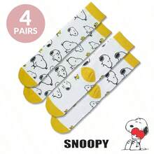 SNOOPY 史努比 1/2/3/4/6/8/10双装卡通袜子 创意个性化卡通情侣袜 百搭袜子 - 彩色 - 查看 15