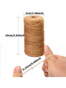100Meters 2mm Vintage Jute Cord Ribbon Gift Wrap Bow Crafts Handwork DIY Sewing Natural Jute Rope Home Party Birthday Decoration - Jute - View 6