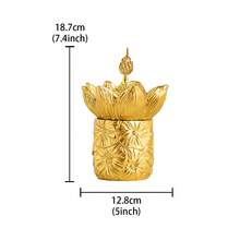 Quemador de incienso árabe de estilo oriental en color dorado, quemador de aromaterapia, quemador de sándalo, soporte de incienso con forma de flor creativa y de mano - Multicolor - Ver 3