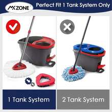 MXZONE Scrubber Mop Head Replacement Compatible With O Cedar EasyWring 1 Tank System, Spin Mop Scrub Brush Head, Hard Bristle Cleaning Brush Attachment For Kitchen Tile Floor, Not Fit RinseClean - Màu15 - Xem 2