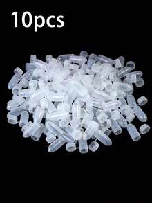 30 piezas Cajas de almacenamiento de cápsulas de plástico transparente con tapas abatibles - a prueba de fugas, apilables, adecuadas para medicamentos, polvos, tarjetas y artículos pequeños - para el hogar o viajes - Blanco - Ver 14