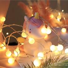 Brushed Metal Warm White Mini Globe Fairy Lights - Battery/USB/Plug-In Indoor Outdoor String Lights For Christmas Wedding Party Valentine's Day Bedroom Decor - Nhiều màu - Xem 3