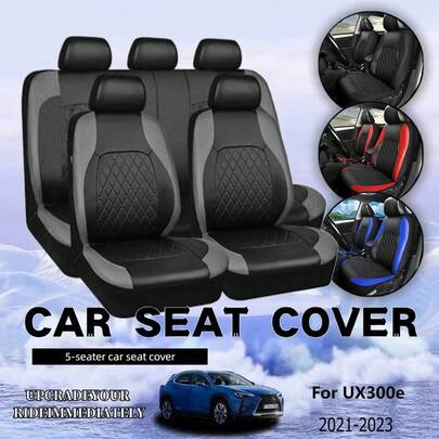 9 piezas/4 piezas Funda de asiento de coche acolchada de piel sintética (PU), tipo universal, adecuada para la mayoría de sedanes, SUV, camionetas. Juego completo de fundas de asiento de coche