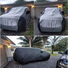 XISH Cubierta para AutoFunda de Coche SUV Funda para Coche con Cremallera Antiarañazos Lona para Auto Impermeable Antipolvo Antilluvia y Antiuv Lona para Auto Universal Apto para Muchos Modelos SUV A - como en la foto - Ver 5