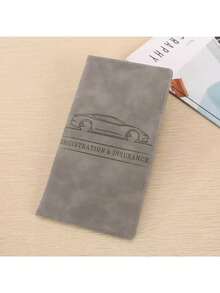 Car Registration And Insurance Card Holder, Vehicle License Plate Document Glove Box Compartment Storage Bag, Car Interior Accessories Suitable For Men, Women And Teenagers, Multi-Functional Passport Holder, Document Card Holder, Ticket Holder, PU Leather Card Holder, Car Accessories - A - View 7