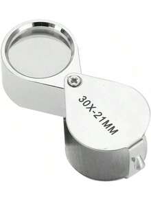 EstiloGOTOTOP Lupa de Bolsillo para Joyería, Sello de Diamante, Moneda, Inspección de Gemas, Lupa Portátil 30X 20X, Concha de Lágrima, Caja de Almacenamiento para Cualquier Uso (30 Veces)Versión mejorada - 20 veces - Ver 9