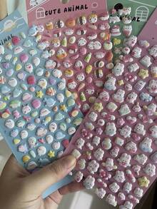 泡沫贴纸，卡通动物泡泡贴纸，3D手机壳装饰贴纸 - 彩色 - 查看 12