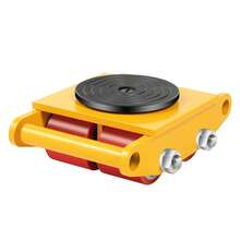 SENDERPICK 1PCS 6T Machinery Mover Dolly 4-Wheel Heavy Duty Yellow 360° Rotation Transport Cart - 28*21*11cm - View 12