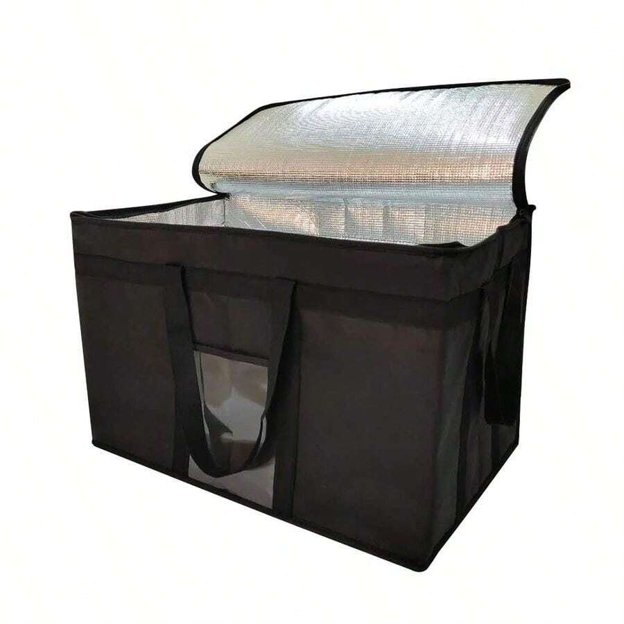 Insulated Cooler Bag Reusable Grocery Shopping Bag With Zipper Closure,Keep Food Hot Or Cold,Ideal For Catering,Insta... - B096TQ25GG - View 1