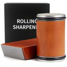 Knife Sharpener, Rolling Knife Sharpener Kit With Magnetic Holder, Kitchen Knife Sharpener With Diamond Disks, Knife Sharpening Kit With 15, 18, 20 & 22 Degrees, Knife Sharpeners For Kitchen Knives - màu nâu - Xem 13