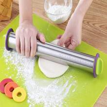 Adjustable Thickness Roller Pin With Measurement Scale, Non-Stick Wooden Rolling Pin For Dough, Baking And Pastry Making - Multicolor - View 1