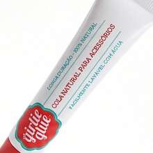 Cola 100% Natural Para Lacinho Bebê Menina Careca + Lacinho Brinde | Remoção Simples c/ Água | Girlie Glue - Branco - Visão 3