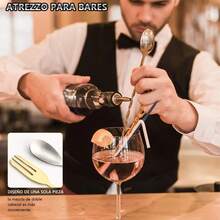 Tendencia2pzs Cucharas Mezcladora Agitadores De Acero InoxidableCalidad premium - Plateado - Ver 3