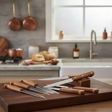 Tendencia36pz Cuchillo Sierra Filoso Acero Mango Madera Cocina 20cm SierraCalidad premium - Sierra - Ver 5