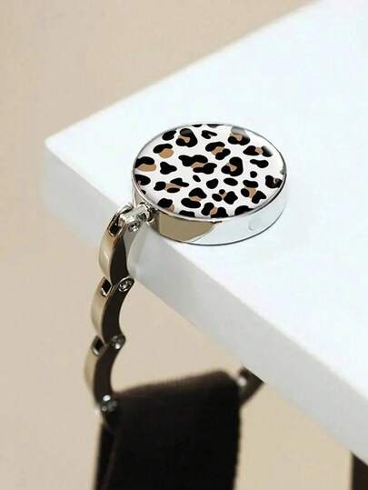 1PC Animal Textures Pattern Foldable Hanging Hook Exquisite Printed Purse Folding Hanger For Tables Desk For Hanging Bags