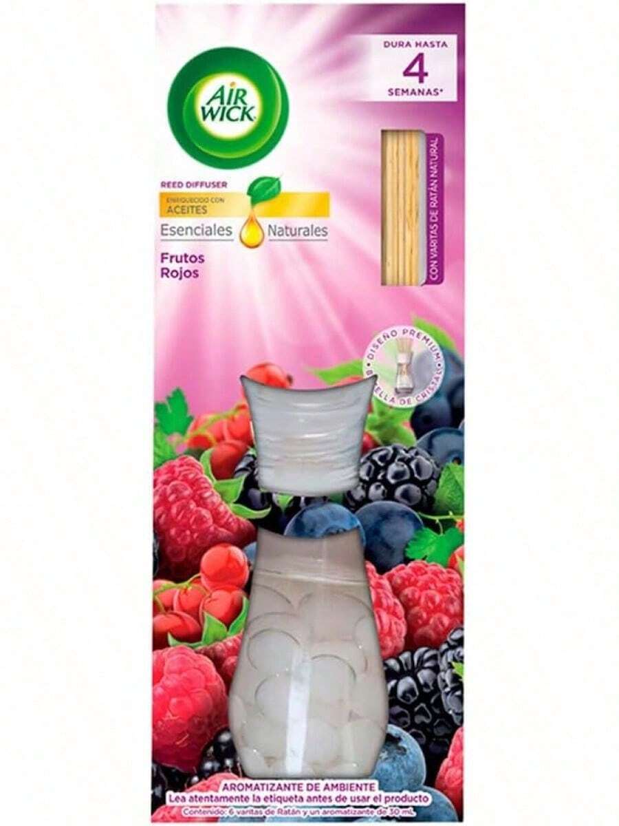 EstiloTendenciaAir Wick® Aromatizante Reeds Diffuser, Frutos Rojos, Difusor Con Aromatizante De 30 MlCalidad PremiumVersióN Mejorada - 1 - Ver 1