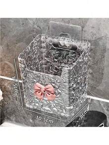 1 szt. Wieszak ścienny z przyssawką, bez wiercenia, organizer, łazienkowy uchwyt na szczoteczkę i pastę do zębów, ścienny schowek na grzebień w stylu kreskówkowym, uchwyt na szczoteczkę i pastę do zębów, akcesoria łazienkowe - Przezroczysty - Zobacz 9