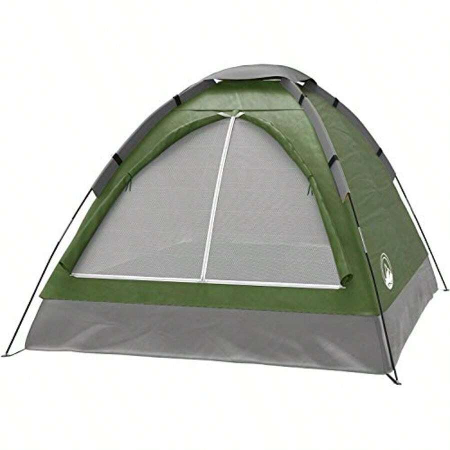 Wakeman Outdoor - Tienda de campaña para 2 Personas - Refugio fácil de Instalar con Mosca de Lluvia y Bolsa de Transporte para Camping Playa mochileros Senderismo y Festivales - Verde - Ver 1