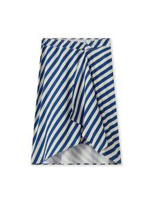 Women Y2k Striped Midi Wrap Skirt Casual Elegant Solid/Stripe/Plaid Print Asymmetrical Low Waist Flowy Long Skirt Beach Vacation A-Line Skirts Streetwear - 藍色 - 查看 6