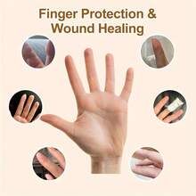 8 件装凝胶拇指和手指保护套 - 高强度硅胶套，适用于高尔夫、篮球、足球、手指裂纹和水泡 - 可重复使用，机洗 - 彩色 - 查看 4