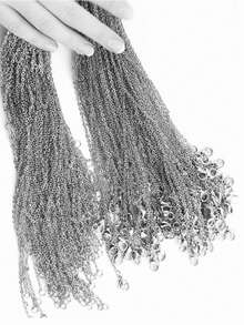 10/20/100 piezas, Collar de anillo de acero inoxidable de 45 cm, adecuado para uso diario, joyería DIY para mujeres - Multicolor - Ver 11