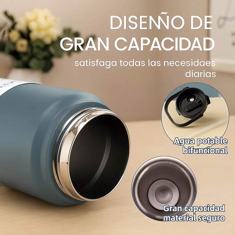 TendenciaVavichica Termo 1700ml Acero Inoxidable Antifugas Camping Azul AceroCalidad premium - 1 - Ver 1