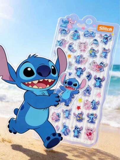  Disney Stitch Sticker Set - Reusable 3D Stickers For Scrapbooking, Decoration, Party, Kids Crafts, Mobile Phone Decor