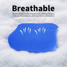Silicon Seat Cushion, Cooling Seat Cushion (Super Large & Thick), Breathable Honeycomb Design Absorbs Pressure Points Seat Cushion, Gel Cushion For Office Chair, Home Car Seat Cushion For Wheelchair - 灰色 - 查看 1