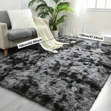 1pc Luxury Plush Long Pile Carpet Mat - Rectangular Shaggy Polyester, Non-Shedding, Thick Sponge Upgraded, Dry Clean Only, Christmas Vibe Long Fur Rug, Suitable For Living Room, Bedroom, Under Coffee Table, Game Room - , Skin-Friendly Soft Fabric - Dark Grey - View 16