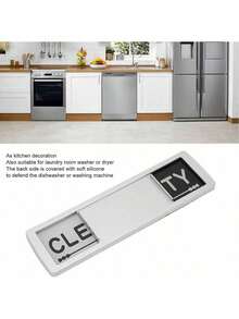 EstiloImán para Lavavajillas,Lavavajillas Clean Dirty Sign de Acero Inoxidable,Imán Limpio y Sucio del lavaplatos, Fácil de Leer, Tobogán Fuerte para el Hogar(B)Versión mejorada - patrón de cuadros - Ver 3