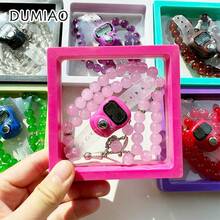 Random Style Jewelry Set, Moon House Faux Pearl Bracelet, Metal Keychain, Counter Gift Box - Multicolor - View 3