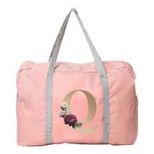 Foldable Travel Bags Unisex Clothes Storage Bag Portable Women Handbags Men Large Capacity Luggage Bags Multifunctional Travel Accessories 26 Letters Printing Gym Organizer - Pink - View 34