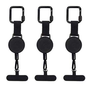 1 Stück (Karabiner + Pad) stilvoller runder Outdoor-Karabiner Rucksack-Zubehör, Anti-Verlust Handyhalter, quadratischer Schiebeverschluss, Schlüsselanhänger, vielseitig einsetzbar für Geschäft, Büro, Fahrer, Ärzte, Freiwillige, Praktikanten