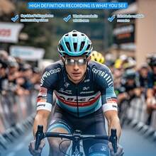 Smart Glasses With Camera 1080P HD, 32GB SD Card Included, Wearable Video Recorder For Hiking, Cycling, Driving & Vlog, Hands-Free Portable Action Camera For Men & Women, Outdoor Sports DVR - 黑色 - 查看 3