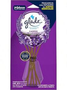 EstiloGlade Aromatizante Varitas Aroma Paraíso Azul, Fragancia Continua por Hasta 45 Dias, Frasco con 100 ml y 6 VaritasVersión mejorada - campos de lavanda - Ver 2