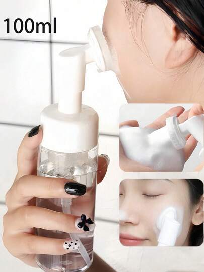 泡沫洁面套装，包含洁面刷、泡沫瓶、洁面刷和洁面泵，适用于面部和洗发，可轻松起泡。这款泡沫洁面套装是送给女性、男性、母亲、朋友的理想礼物，也适合生日、节日、旅行、返校以及作为清洁用品。