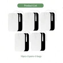 10/20/50pcs EMS Massage Electrode Pads, TENS Unit, 5x9cm/6x9cm Body Massage Patches, 2mm Connector Pads