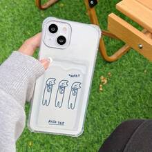 Estuche para teléfono Apple con tarjetero, adecuado para iPhone 16 Pro Max 15 14 Plus 13 12 Mini 11 X XR XS XS Max 6 6S 7 8, moda fresca, patrón artístico clásico y versátil, alta estética, transpirable, disipación de calor, borde suave, tacto cómodo, tarjeta insertable, foto personalizable, unisex, producto más vendido G7QP - Colores mixtos - Ver 2