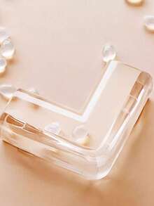 4/12/16pcs Silicone Furniture Corner Guards, Transparent Soft Edge Protectors, Corner Bumpers, Best Clear Table Corner Protection Pads, Protect Furniture & Cabinets From Sharp Edges - Clear - View 3