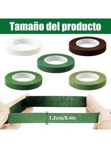 EstiloStabeg Cintas Florales de 5 Colores para Floristería Que Hacen Hermosos Arreglos de Ramo, Guirnaldas de Boda Y Otras Manualidades de Bricolaje, Adhesivos para Flores, Cinta para Envolver TallosVersión mejorada - 1 - Ver 2
