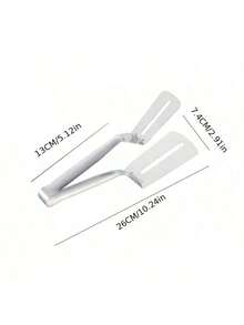 Stainless Steel Frying Shovel Clip,Multifunctional Steak BBQ Utensils Fried Fish Spatula,Bread Tongs Household Kitchen Tool,Food Flipping Steak Clips,Outdoor Picnic Pancake Turner,Frying Shovel Pancake,Pizza Steak Clip,Barbecue Grilling Cooking Tool - 銀色 - 查看 12