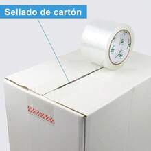 BOMEI PACK Cinta de Embalaje Transparente Cinta de Embalaje Industrial para Embalaje de Envíos Sellado de Mudanzas 1.8Mil 3 pulgadas x 110 yardas por rollo - 3pulgadas - Ver 3