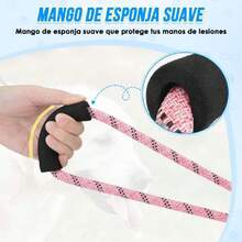 Correa para Perro Multifunción 8 en 1 - Correas de Manos Libres Ajustable 3m, Antitirones y Reflectante, 12mm Correas para Perros Grandes Medianos, Ideal para Pasear, Entrenar y Correr,37280428 - Rosa vieja - Ver 5