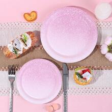 10/20/30pcs,Gradient Pink Party Tableware Set With Elegant Light Pink To Soft Magenta Ombre 7inch And 9inch Paper Plates,Shimmering Paper Cups,Pastel Sprinkle Dinnerware Party Plates And 9oz Cups For Girl Woman Birthday Wedding Showers,Anniversary - Multicolor - View 5