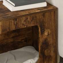 vidaXL Maison pour chat Chêne fumé 51 x 30 x 52 cm Bois d'ingénierie - Castanho - Ver 4