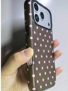 Cute Pink Polka Dot Phone Case, Suitable For IPhone 15/14/13; Fashionable Black-Green Polka Dot Phone Cover, Also Compatible With IPhone 17, 17 Pro Max, 17 Pro, 17 Air, 16, 16 E, 16 Pro Max, 15, 15 Plus, 15 Pro Max, 15 Pro, 14, 14 Pro, 14 Pro Max, 14 Plus, 13, 13 Pro Max, 13 Pro, 11, 12, 12 Pro, 12 Pro Max XS, 8 Plus, 7 And More. Glossy Finish